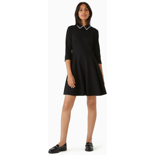 Kate Spade Womens Embellished Collar Ponte Dress - Black - Size Small