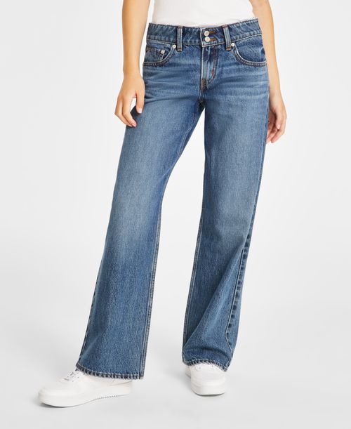 Women's Super-Low Double-Button Relaxed-Fit Denim Jean - Its A Vibe