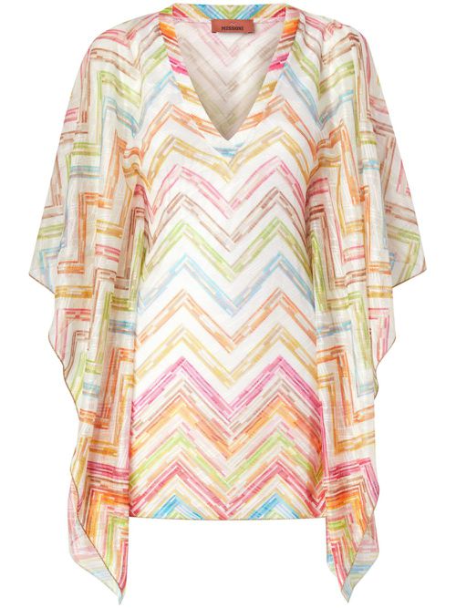Printed mini dress - White
