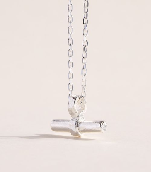 Sterling Silver T-Bar Necklace