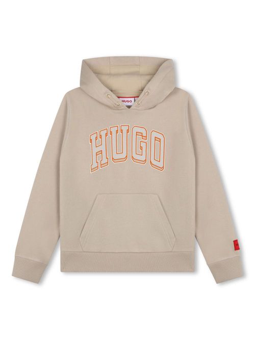 Logo-print hoodie - Neutrals
