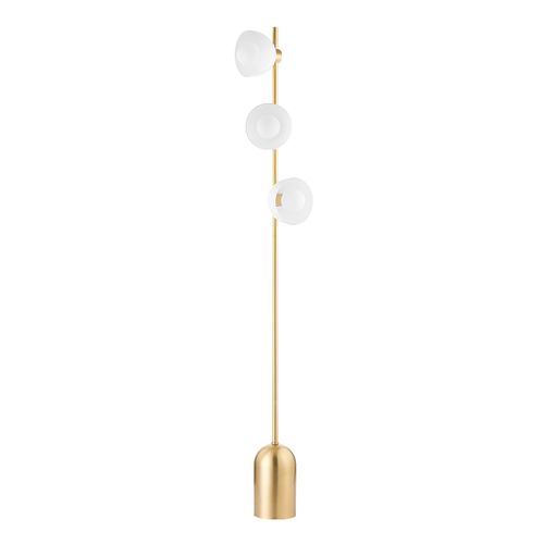 Aged Brass Three Light Floor Lamp from the Belle Collection
