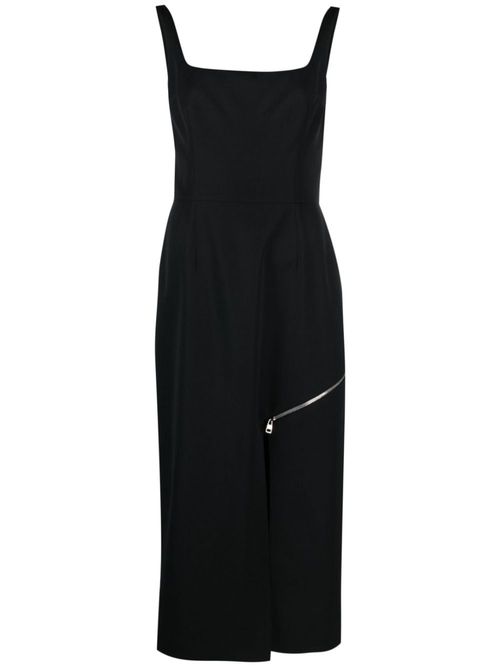 Zip-embellished Midi Dress
