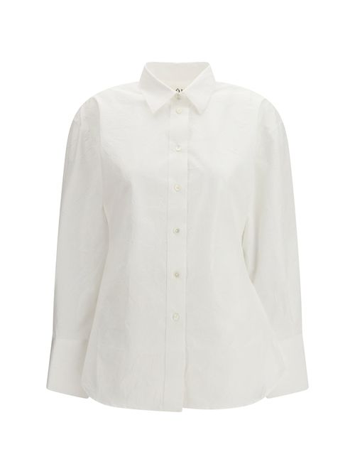 Shaped Cotton Poplin Shirt — White