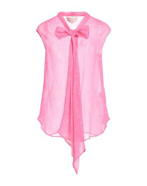 Woman Shirt Fuchsia Size 10 Silk