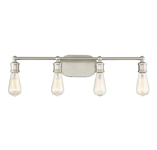 Trade Winds Lighting 4-Light Bathroom Vanity Light In Brushed Nickel - TW021610BN