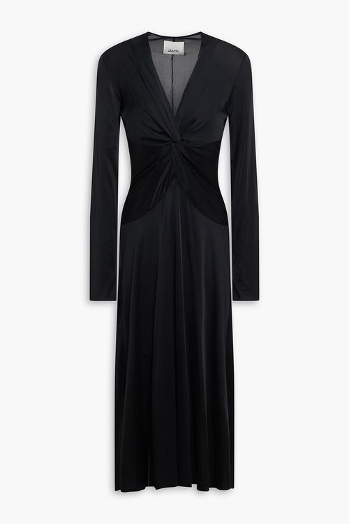 Janevea twisted jersey midi dress - Black - FR 36