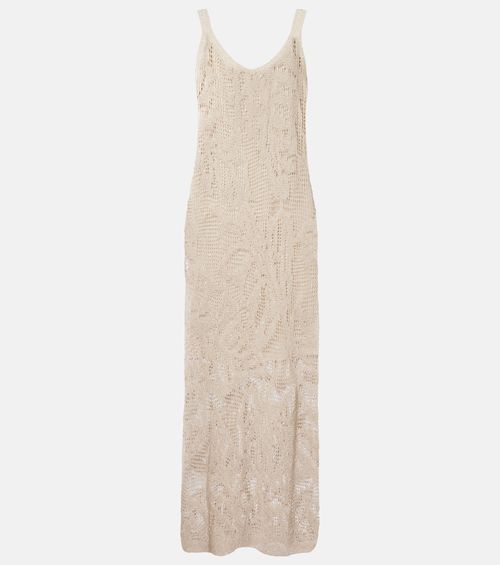 Dazzling Water Lillies knitted midi dress