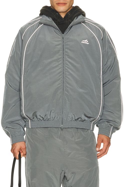 Balenciaga Tracksuit Top in Elephant Grey - Navy. L also in