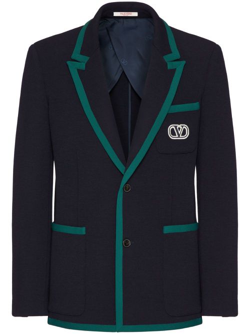 VLogo Signature tailored blazer - Blue