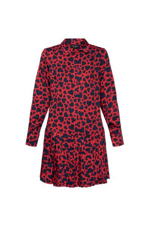 Kate Spade Plissiertes Kleid mit Herz-Print