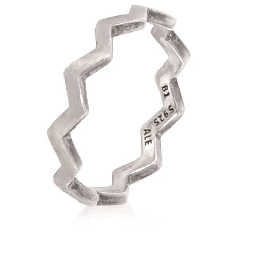 Polished Zigzag Ring In Sterling Silver