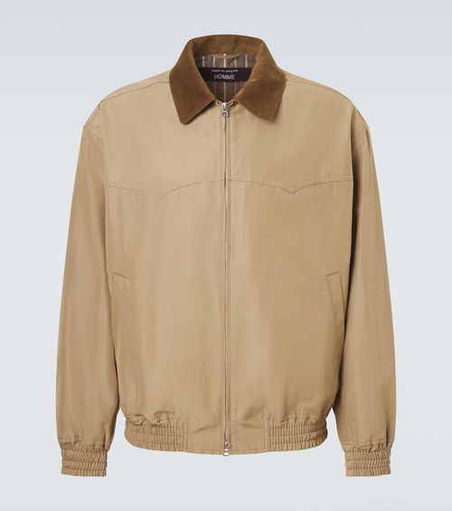 Comme des Garçons Homme Corduroy-trimmed blouson jacket