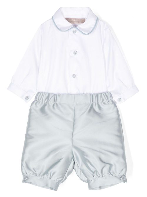 Satin trousers set - White