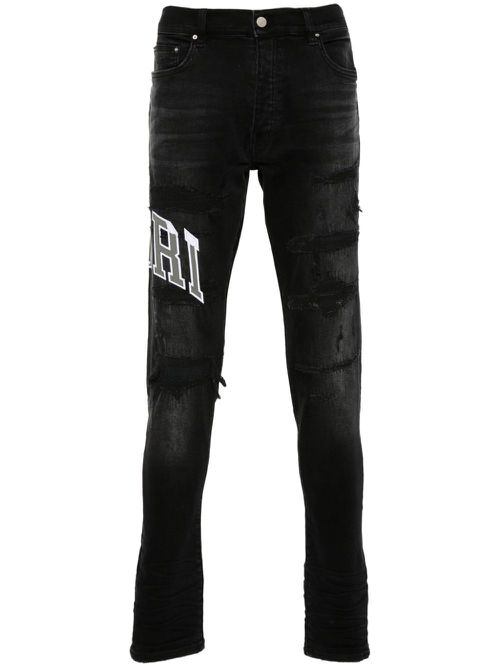 Varsity Logo Repair jeans - Black