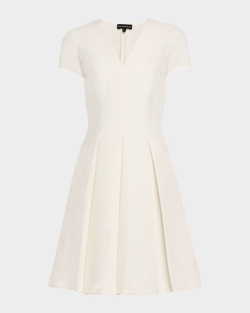 Emma Pleated V-Neck Mini Dress
