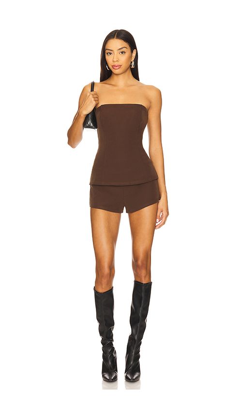 Superdown Daija Short Set in Brown. L. Also in