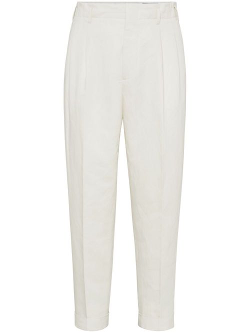 Gabardine trousers - White