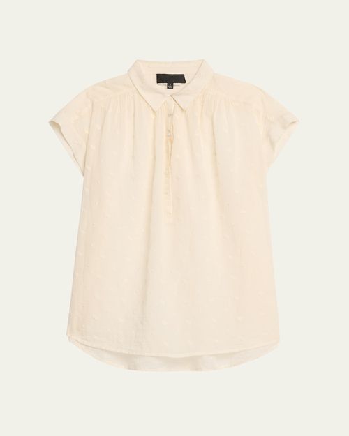 Normandy Eyelet Shirring Blouse