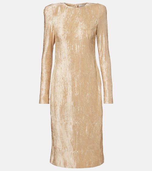 Metallic-effect cocktail dress