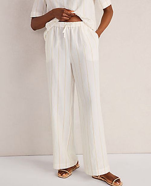 Ann Taylor Haven Well Within Silky Linen Blend Drawstring Pants