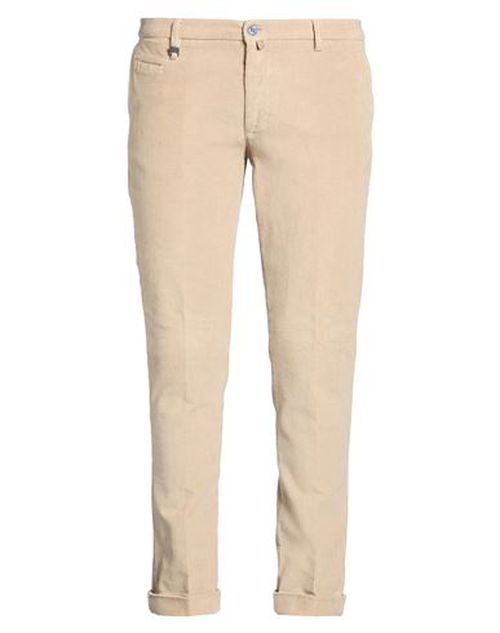 Man Pants Beige Size 38 Cotton, Elastane