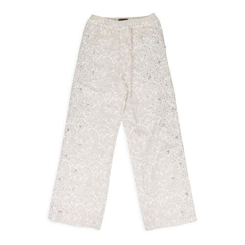 WHITE CASHEW BLOSSOM PEARL SWEATPANTS
