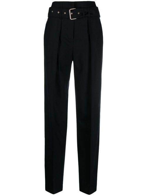 Belted tailored trousers - Black