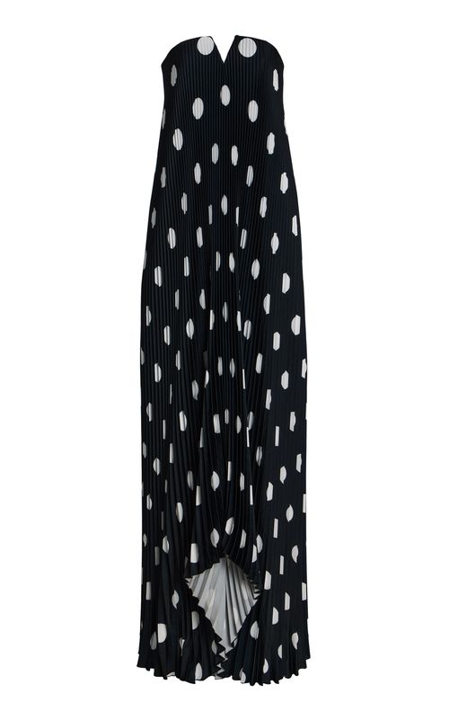Black Tie Pleated Gown