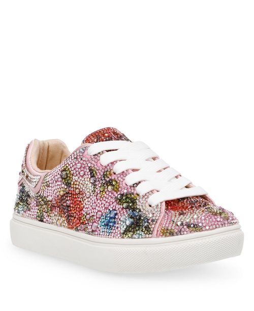 Big Girls Sidny Rhinestone Lace-up Sneakers - Floral Multi