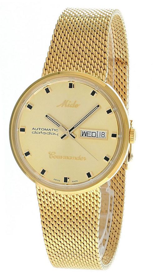 MIDO Commander 1959 37MM Yellow Gold Dial Men's Watch M8429.3.22.13 / M842932213