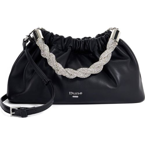 Dune London Womens Accessories Bonanza - Diamante-Detail Clutch Bag - Black - One Size