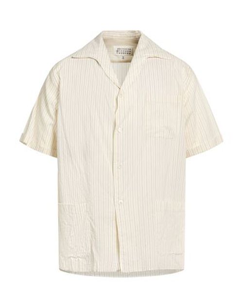 Man Shirt Ivory Size 38 Cotton, Silk