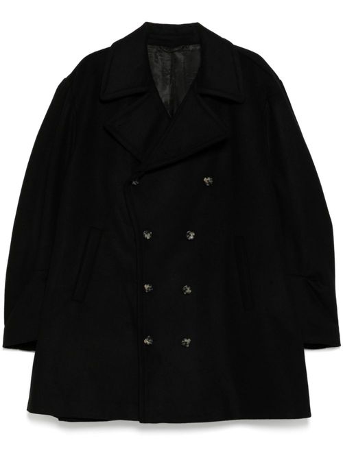 Double-breasted coat - Black