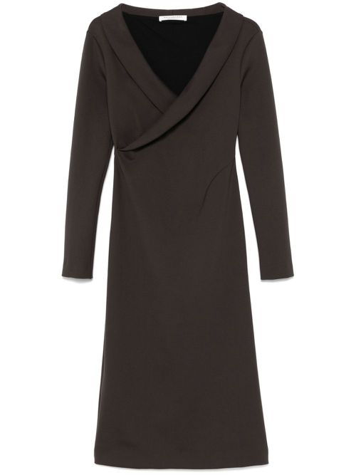 Jersey midi dress - Brown