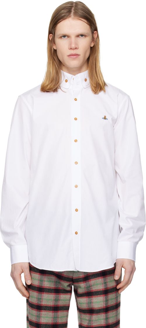 White Two Button Krall Shirt