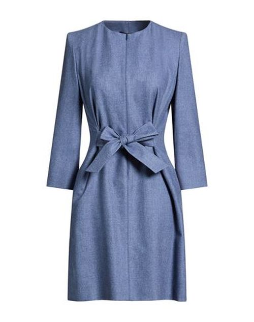Woman Mini dress Blue Size 10 Virgin Wool, Cotton, Cashmere
