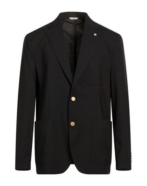 Man Blazer Black Size 44 Wool, Elastane