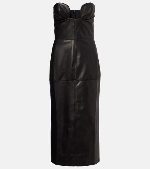 Leather corset dress