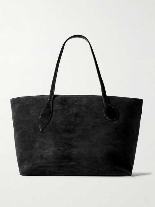 Mega Sprout Suede Tote - Black