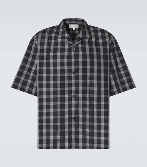 Kline checked cotton bowling shirt
