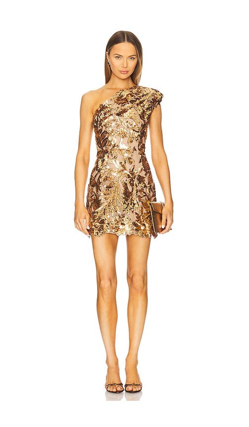 Bronx and Banco ONE-SHOULDER MINIKLEID TOKYO in Metallic Gold. Größe S. Also in L