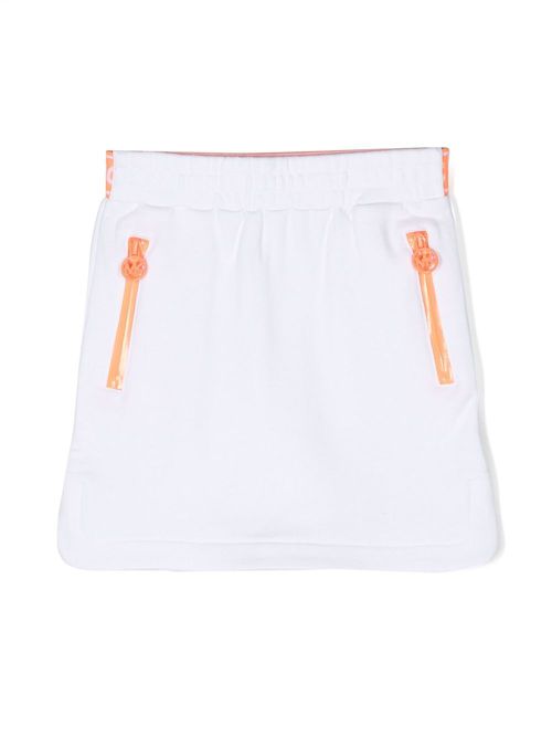 Logo-waistband track skirt - White