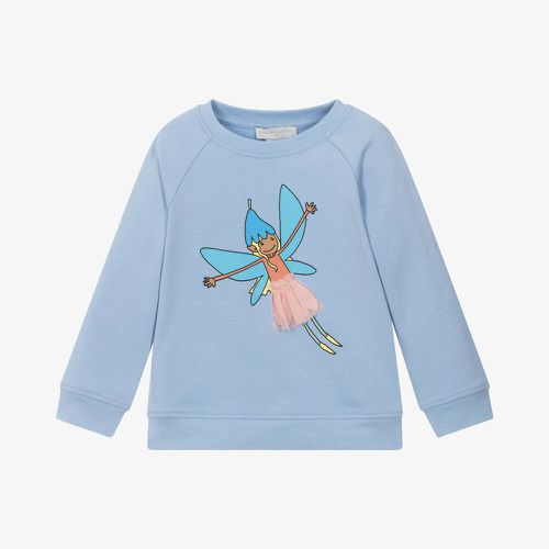 Girls Blue Cotton Fairy Sweatshirt