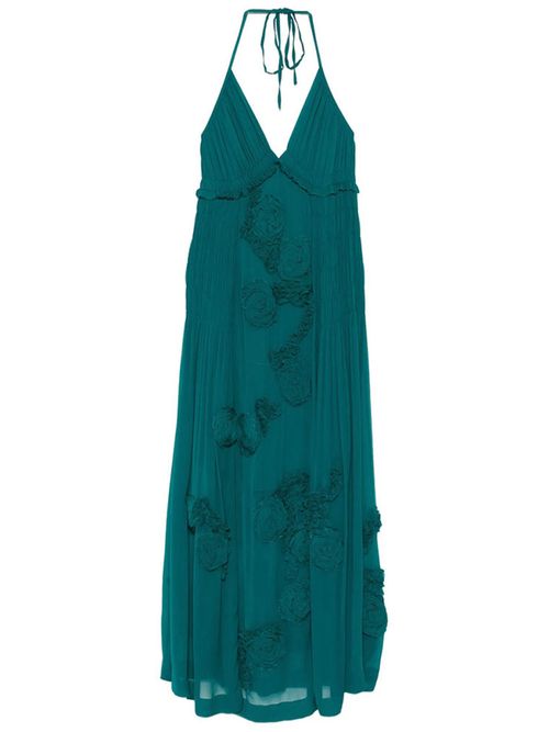 Green Halter Neck Maxi Dress