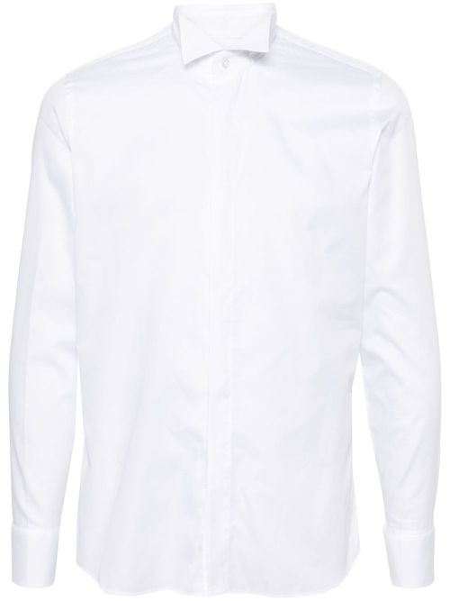 Wingtip-collar cotton shirt - White