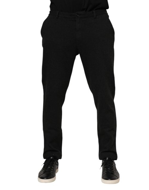 Viscose Blend Formal Trousers — Gray