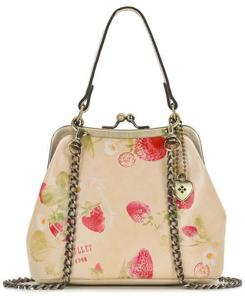 Laureana Parisian Chain Mini Crossbody Bag - Parchment Strawberry