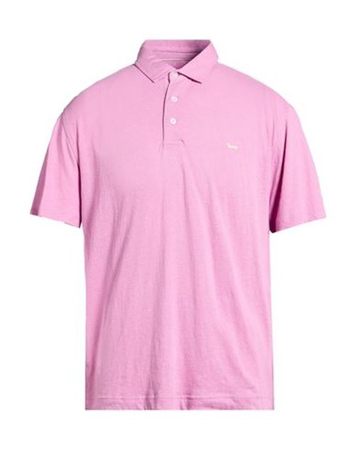 Man Polo shirt Pink Size XL Linen, Cotton