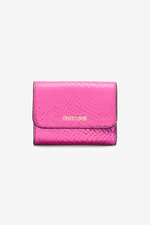 Snake Scale-effect Metallic Wallet